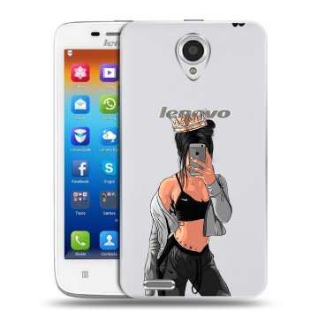 Пластиковый чехол на Lenovo S650 Ideaphone с принтом Женские принты