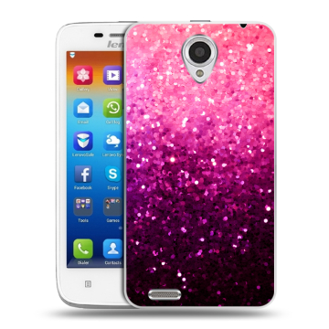 Пластиковый чехол на Lenovo S650 Ideaphone с принтом Блестки Пластиковый чехол на Lenovo S650 Ideaphone с принтом Блестки