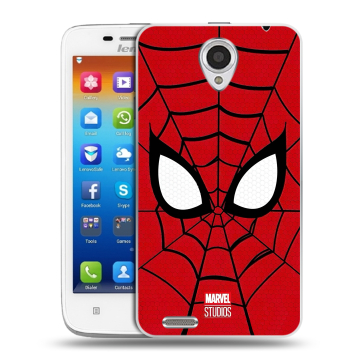 Пластиковый чехол на Lenovo S650 Ideaphone с принтом человек паук spiderman Пластиковый чехол на Lenovo S650 Ideaphone с принтом человек паук spiderman