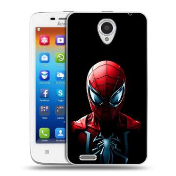 Пластиковый чехол на Lenovo S650 Ideaphone с принтом Spiderman Человек паук Пластиковый чехол на Lenovo S650 Ideaphone с принтом Spiderman Человек паук