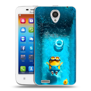 Пластиковый чехол на Lenovo S650 Ideaphone с принтом Миньоны Пластиковый чехол на Lenovo S650 Ideaphone с принтом Миньоны