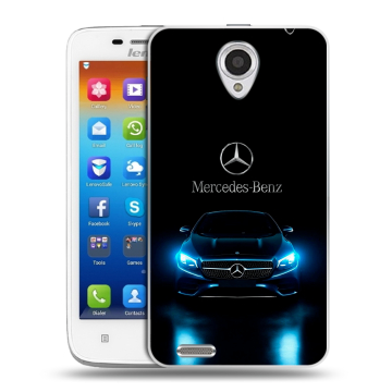 Пластиковый чехол на Lenovo S650 Ideaphone с принтом Mercedes Мерседес Пластиковый чехол на Lenovo S650 Ideaphone с принтом Mercedes Мерседес