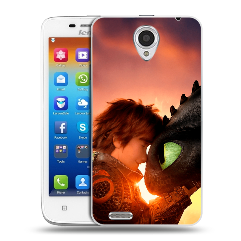 Пластиковый чехол на Lenovo S650 Ideaphone с принтом Как приручить дракона Пластиковый чехол на Lenovo S650 Ideaphone с принтом Как приручить дракона