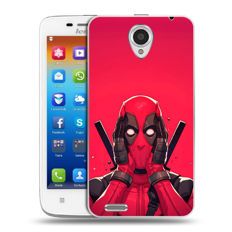 Пластиковый чехол на Lenovo S650 Ideaphone с принтом Дедпул Deadpool Пластиковый чехол на Lenovo S650 Ideaphone с принтом Дедпул Deadpool