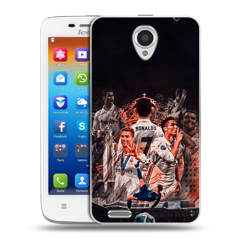 Пластиковый чехол на Lenovo S650 Ideaphone с принтом Реал Роналдо Real Ronaldo Пластиковый чехол на Lenovo S650 Ideaphone с принтом Реал Роналдо Real Ronaldo