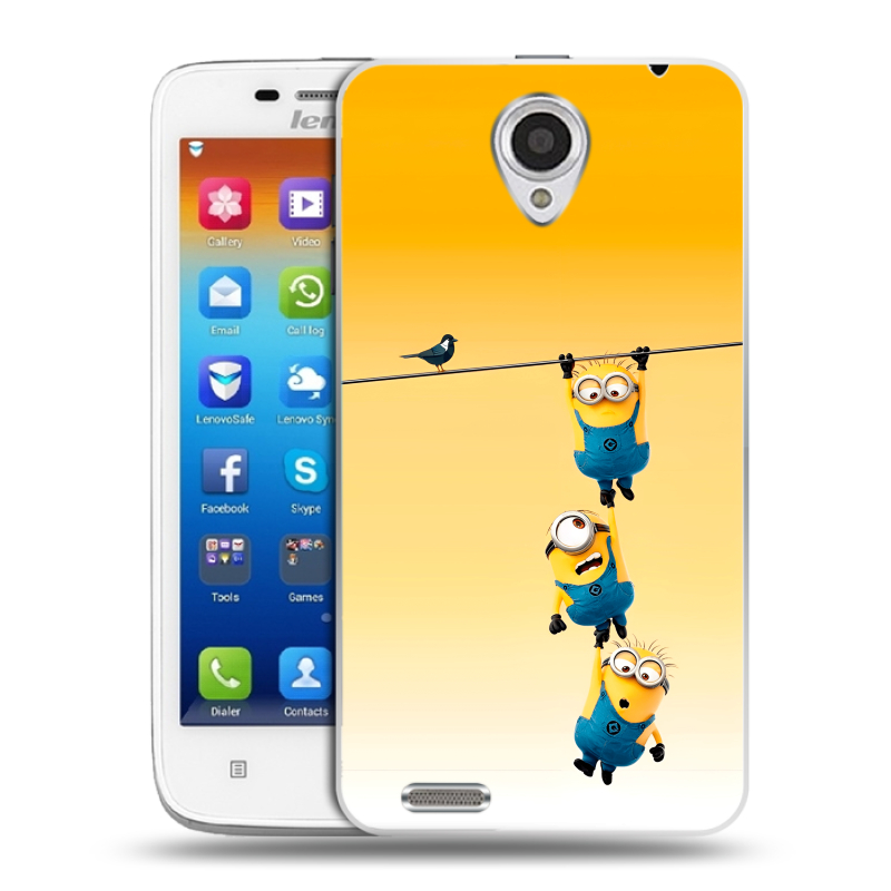 Пластиковый чехол на Lenovo S650 Ideaphone с принтом Миньоны Пластиковый чехол на Lenovo S650 Ideaphone с принтом Миньоны