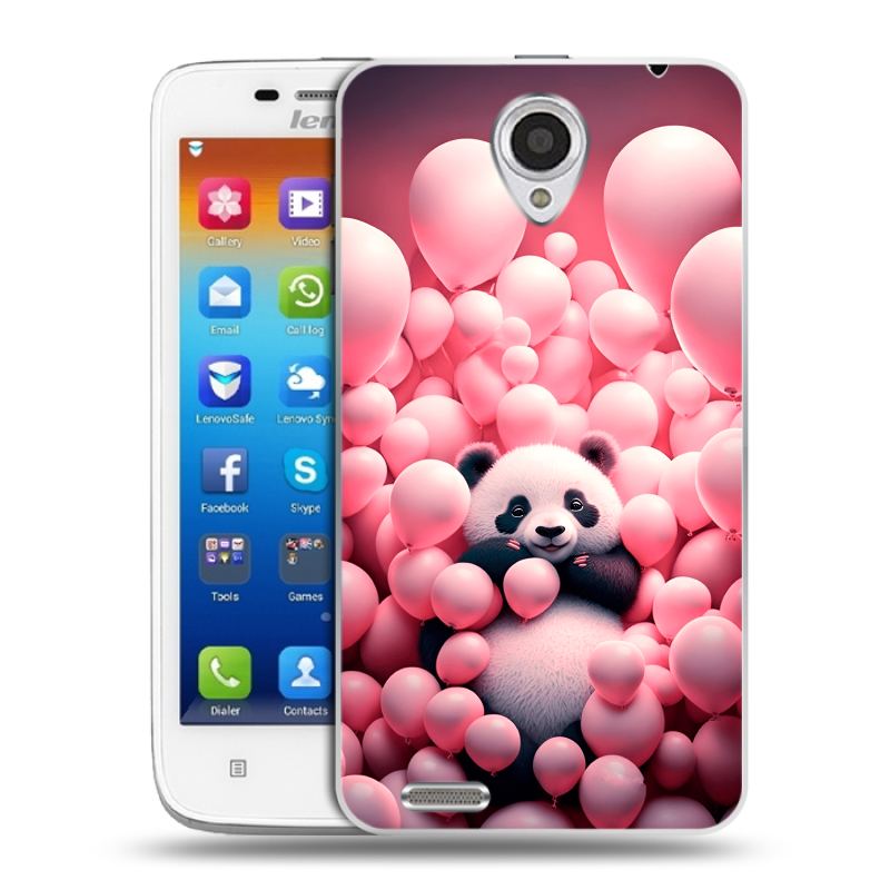 Пластиковый чехол на Lenovo S650 Ideaphone с принтом Панда Пластиковый чехол на Lenovo S650 Ideaphone с принтом Панда