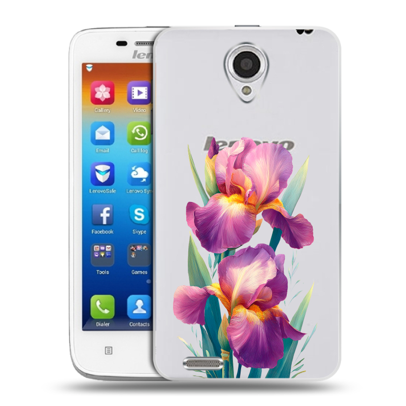 Пластиковый чехол на Lenovo S650 Ideaphone с принтом Цветы орхидеи Пластиковый чехол на Lenovo S650 Ideaphone с принтом Цветы орхидеи