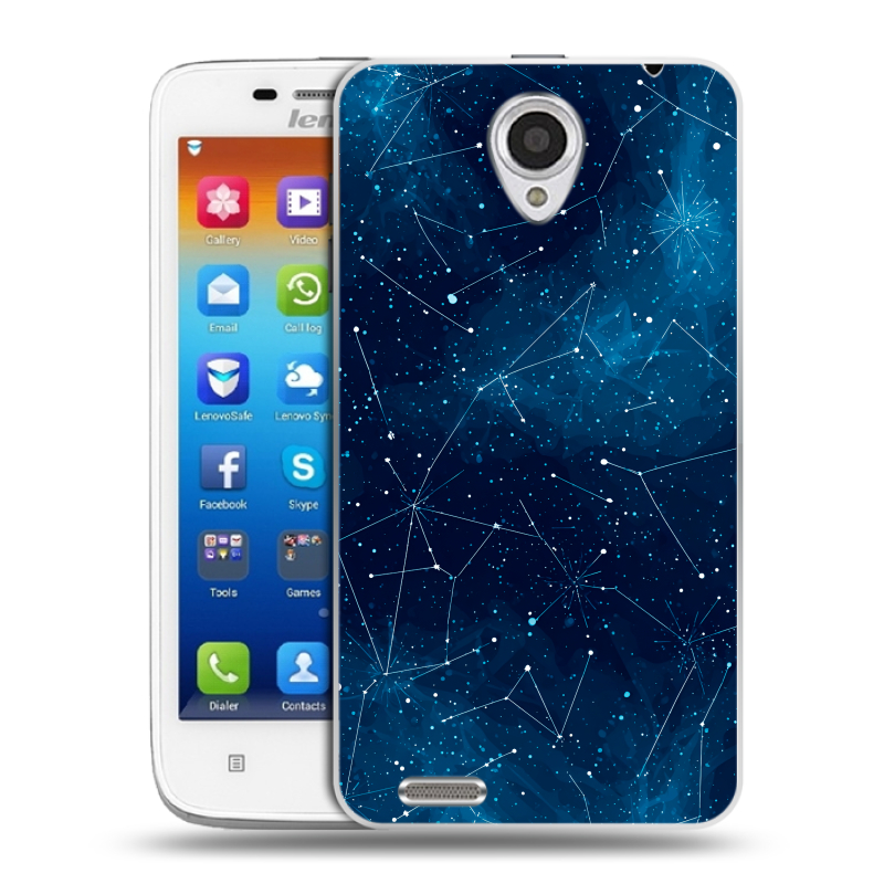 Пластиковый чехол на Lenovo S650 Ideaphone с принтом Космос звезды Пластиковый чехол на Lenovo S650 Ideaphone с принтом Космос звезды