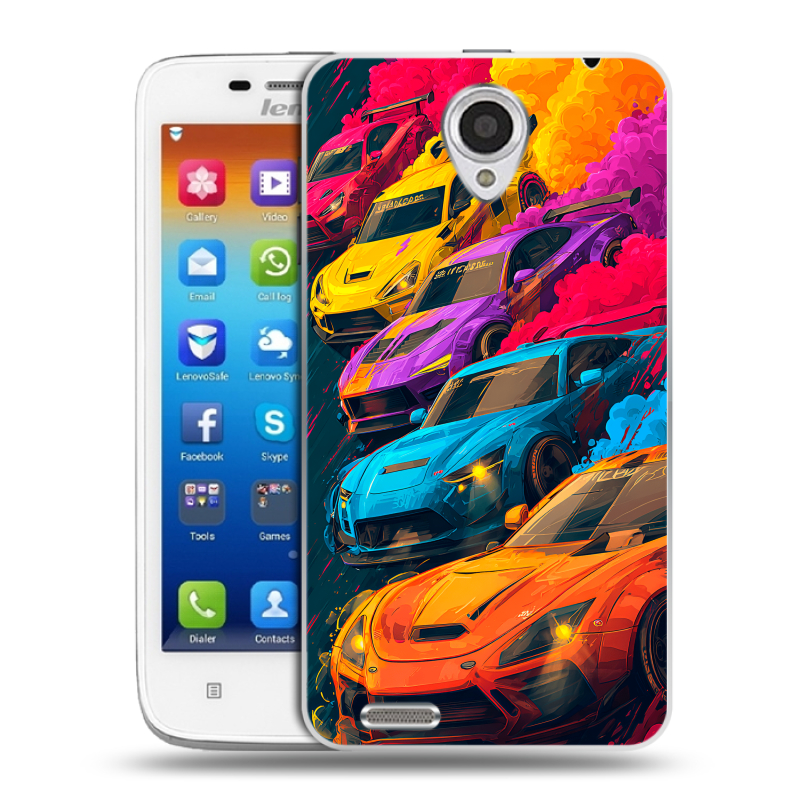 Пластиковый чехол на Lenovo S650 Ideaphone с принтом Тачки Пластиковый чехол на Lenovo S650 Ideaphone с принтом Тачки