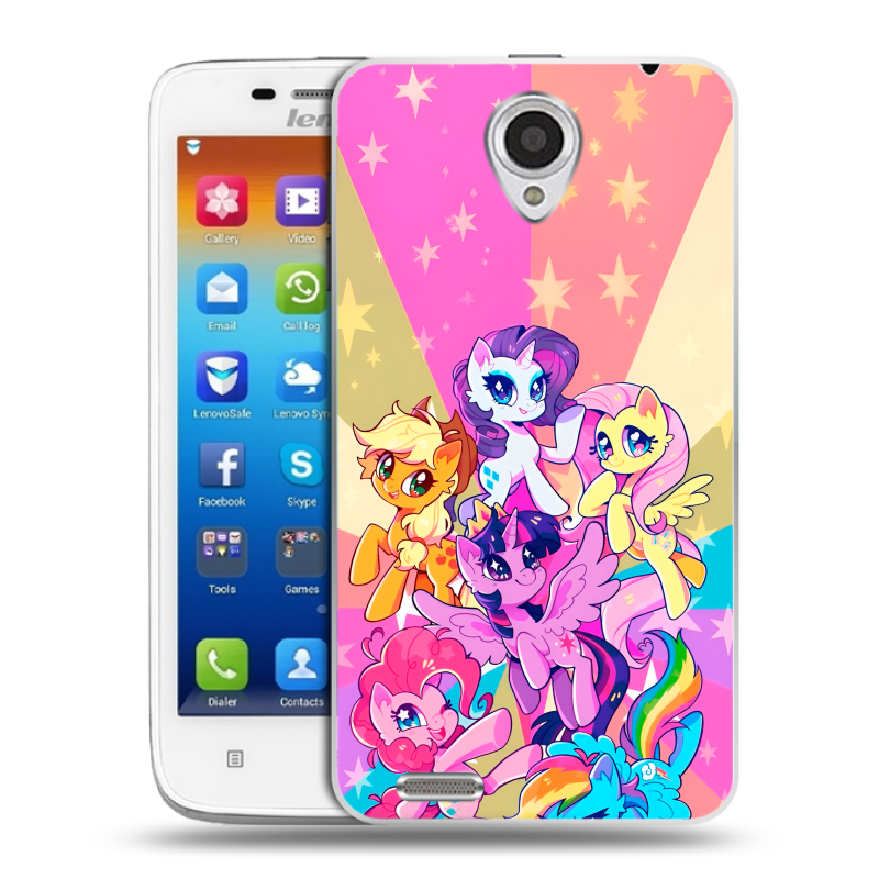 Пластиковый чехол на Lenovo S650 Ideaphone с принтом My little pony Дружба чудо Пластиковый чехол на Lenovo S650 Ideaphone с принтом My little pony Дружба чудо