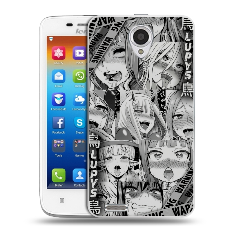Пластиковый чехол на Lenovo S650 Ideaphone с принтом Ahegao Ахегао Аниме Пластиковый чехол на Lenovo S650 Ideaphone с принтом Ahegao Ахегао Аниме