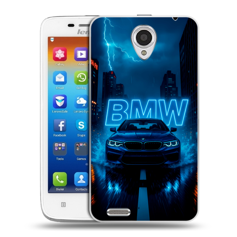 Пластиковый чехол на Lenovo S650 Ideaphone с принтом BMW БМВ Пластиковый чехол на Lenovo S650 Ideaphone с принтом BMW БМВ