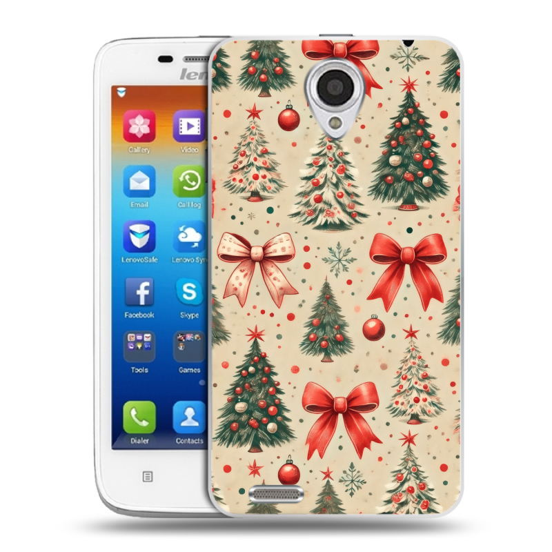 Пластиковый чехол на Lenovo S650 Ideaphone с принтом Новый год Пластиковый чехол на Lenovo S650 Ideaphone с принтом Новый год