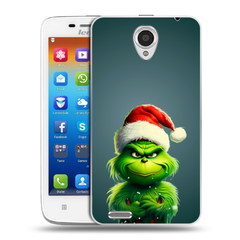Пластиковый чехол на Lenovo S650 Ideaphone с принтом Новый год Пластиковый чехол на Lenovo S650 Ideaphone с принтом Новый год