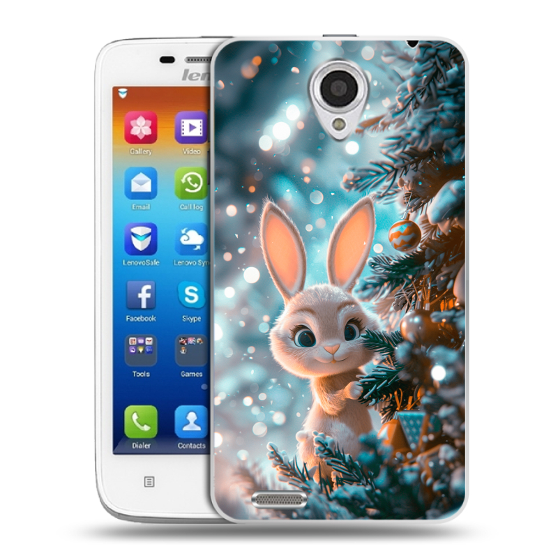 Пластиковый чехол на Lenovo S650 Ideaphone с принтом Новый год Пластиковый чехол на Lenovo S650 Ideaphone с принтом Новый год