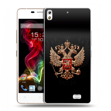 Пластиковый чехол на Fly IQ4516 Tornado Slim Octa с принтом Герб России Пластиковый чехол на Fly IQ4516 Tornado Slim Octa с принтом Герб России