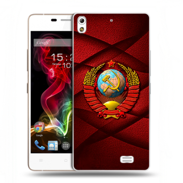 Пластиковый чехол на Fly IQ4516 Tornado Slim Octa с принтом Герб СССР