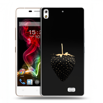 Пластиковый чехол на Fly IQ4516 Tornado Slim Octa с принтом Черная клубника Пластиковый чехол на Fly IQ4516 Tornado Slim Octa с принтом Черная клубника