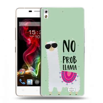 Пластиковый чехол на Fly IQ4516 Tornado Slim Octa с принтом Лама