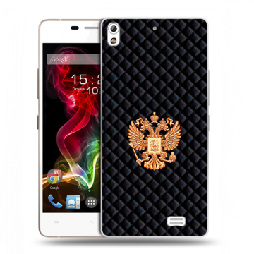 Пластиковый чехол на Fly IQ4516 Tornado Slim Octa с принтом Герб России принт