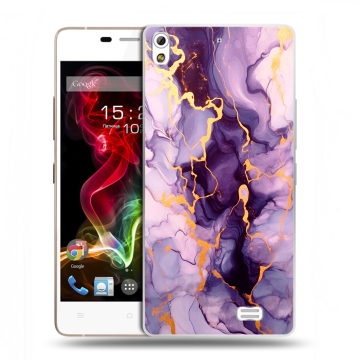Пластиковый чехол на Fly IQ4516 Tornado Slim Octa с принтом Мрамор