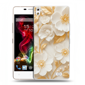 Пластиковый чехол на Fly IQ4516 Tornado Slim Octa с принтом Цветы