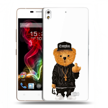 Пластиковый чехол на Fly IQ4516 Tornado Slim Octa с принтом Мишка