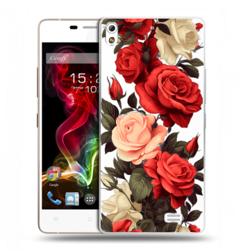 Пластиковый чехол на Fly IQ4516 Tornado Slim Octa с принтом Розы