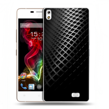 Пластиковый чехол на Fly IQ4516 Tornado Slim Octa с принтом Текстура металла