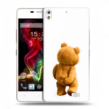 Пластиковый чехол на Fly IQ4516 Tornado Slim Octa с принтом Медведь