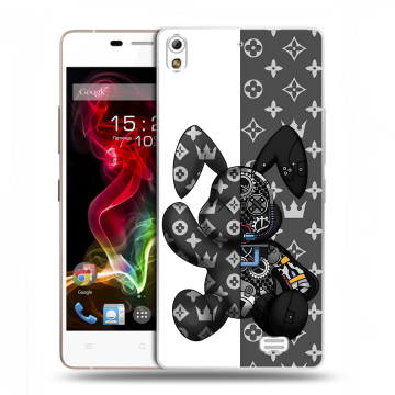 Пластиковый чехол на Fly IQ4516 Tornado Slim Octa с принтом Луи робот