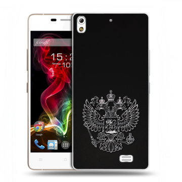 Пластиковый чехол на Fly IQ4516 Tornado Slim Octa с принтом Герб России