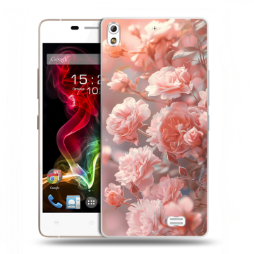 Пластиковый чехол на Fly IQ4516 Tornado Slim Octa с принтом Розовые розы