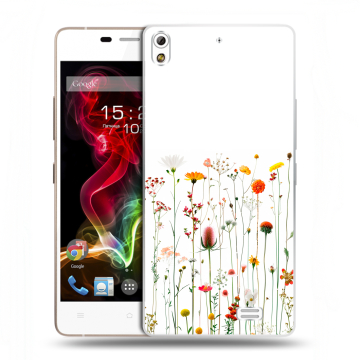 Пластиковый чехол на Fly IQ4516 Tornado Slim Octa с принтом цветы