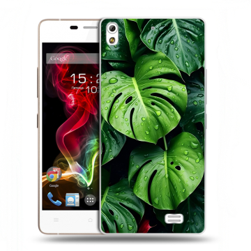Пластиковый чехол на Fly IQ4516 Tornado Slim Octa с принтом Листья