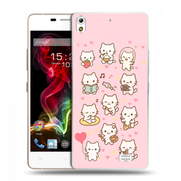 Пластиковый чехол на Fly IQ4516 Tornado Slim Octa с принтом Hello Kitty Хелоу Кити