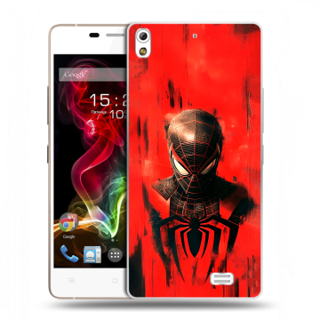 Пластиковый чехол на Fly IQ4516 Tornado Slim Octa с принтом человек паук spiderman
