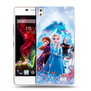 Пластиковый чехол на Fly IQ4516 Tornado Slim Octa с принтом Холодное сердце Frozen