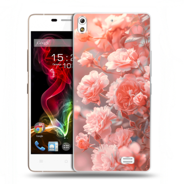 Пластиковый чехол на Fly IQ4516 Tornado Slim Octa с принтом Розы цветы