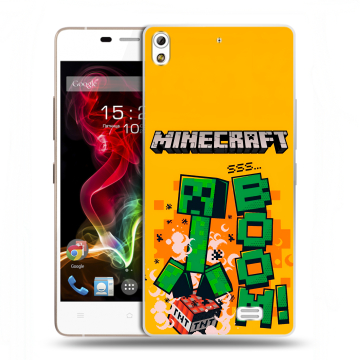 Пластиковый чехол на Fly IQ4516 Tornado Slim Octa с принтом Майнкрафт Minecraft