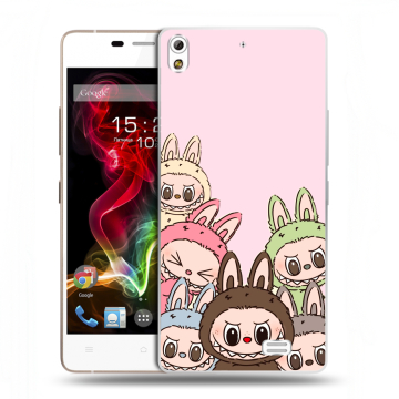 Пластиковый чехол на Fly IQ4516 Tornado Slim Octa с принтом Лабубу
