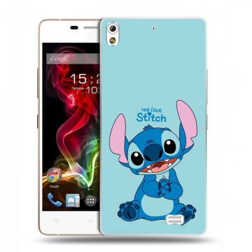 Пластиковый чехол на Fly IQ4516 Tornado Slim Octa с принтом Лило и Стич