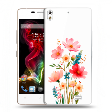 Пластиковый чехол на Fly IQ4516 Tornado Slim Octa с принтом Цветы