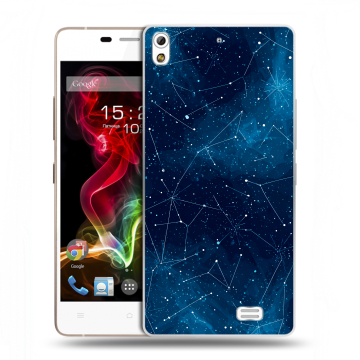 Пластиковый чехол на Fly IQ4516 Tornado Slim Octa с принтом Космос звезды
