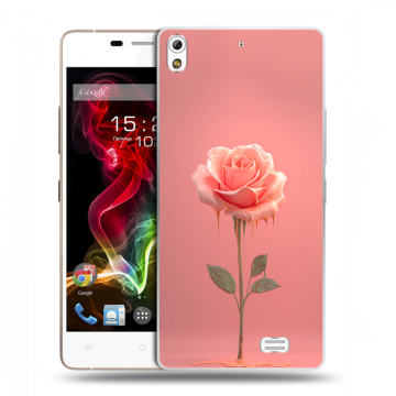 Пластиковый чехол на Fly IQ4516 Tornado Slim Octa с принтом Розовая роза