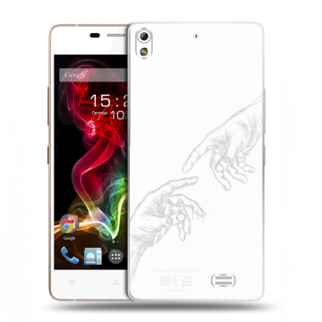 Пластиковый чехол на Fly IQ4516 Tornado Slim Octa с принтом Сотворение мира
