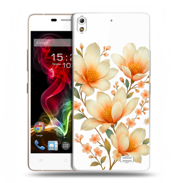 Пластиковый чехол на Fly IQ4516 Tornado Slim Octa с принтом Цветы