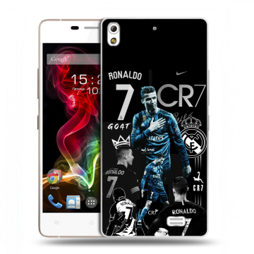 Пластиковый чехол на Fly IQ4516 Tornado Slim Octa с принтом Реал Роналдо