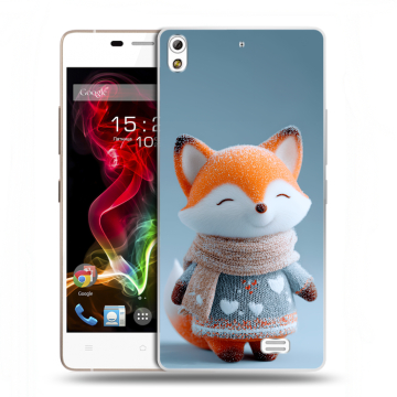 Пластиковый чехол на Fly IQ4516 Tornado Slim Octa с принтом Лиса